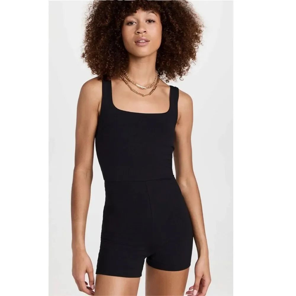 Reformation Active Dev Ecostretch Short Jumpsuit in Black Women’s Size Small S - Picture 6 of 7